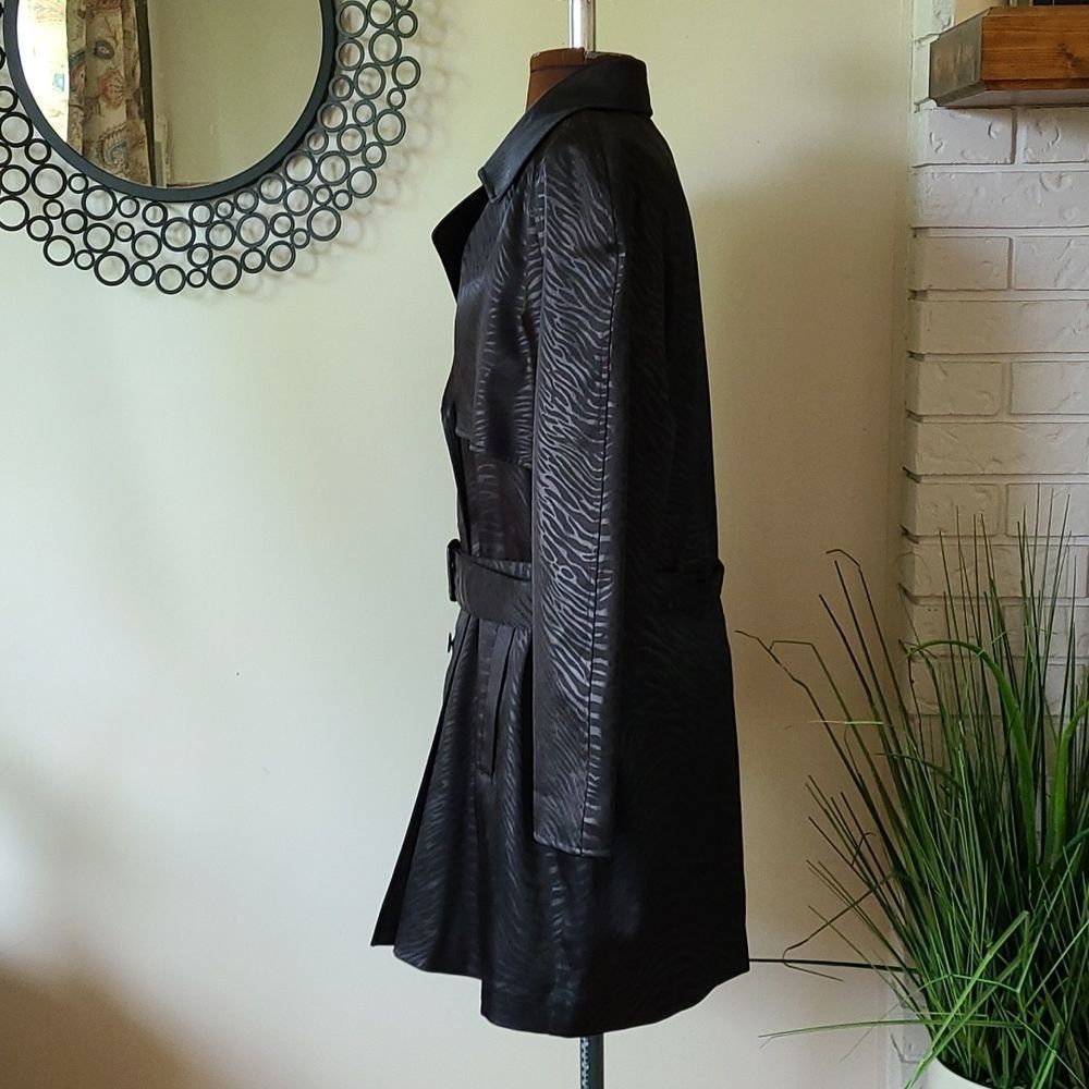 Bianca Nygard Petite Black Zebra Coat 12 - Picture 6 of 9